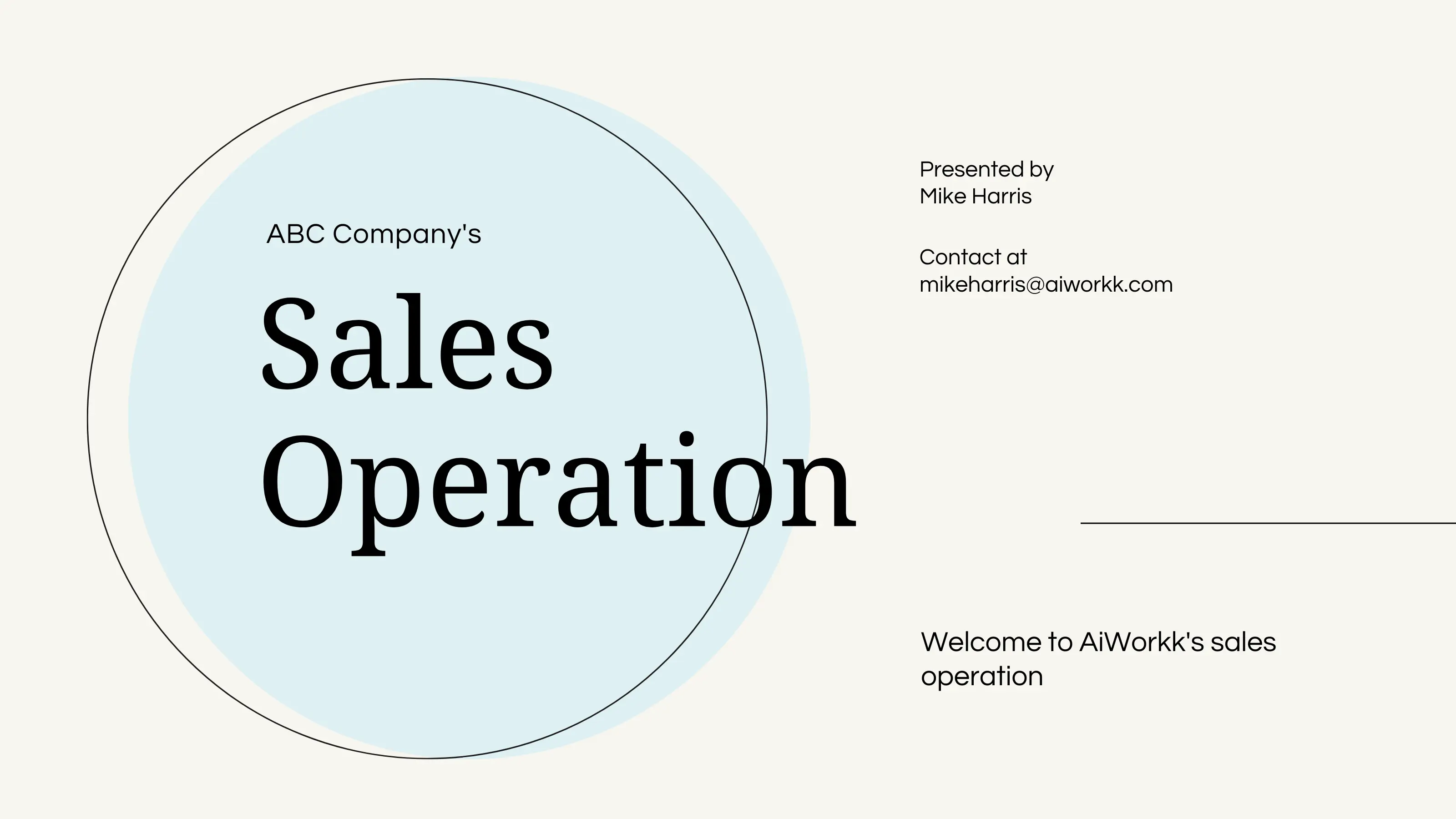 Sales Operation