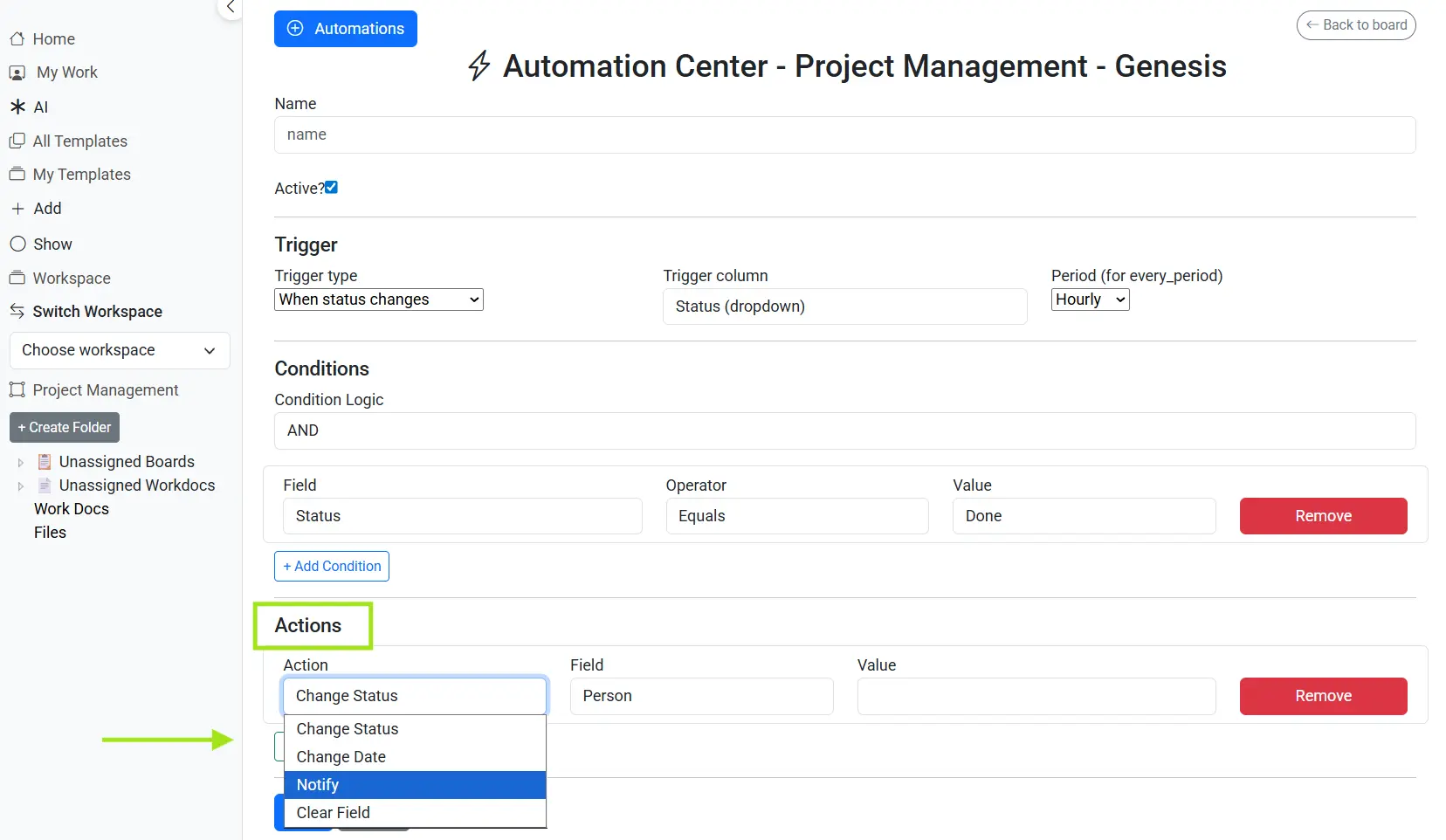 Aiworkk Automation Actions